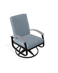 Belle Isle Cushion Swivel Rocker With Rustic Polymer Arms