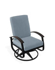 Belle Isle Cushion Swivel Rocker With Rustic Polymer Arms