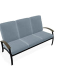 Belle Isle Cushion Three-Seat Sofa With MGP Arms