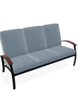 Belle Isle Cushion Three-Seat Sofa With MGP Arms