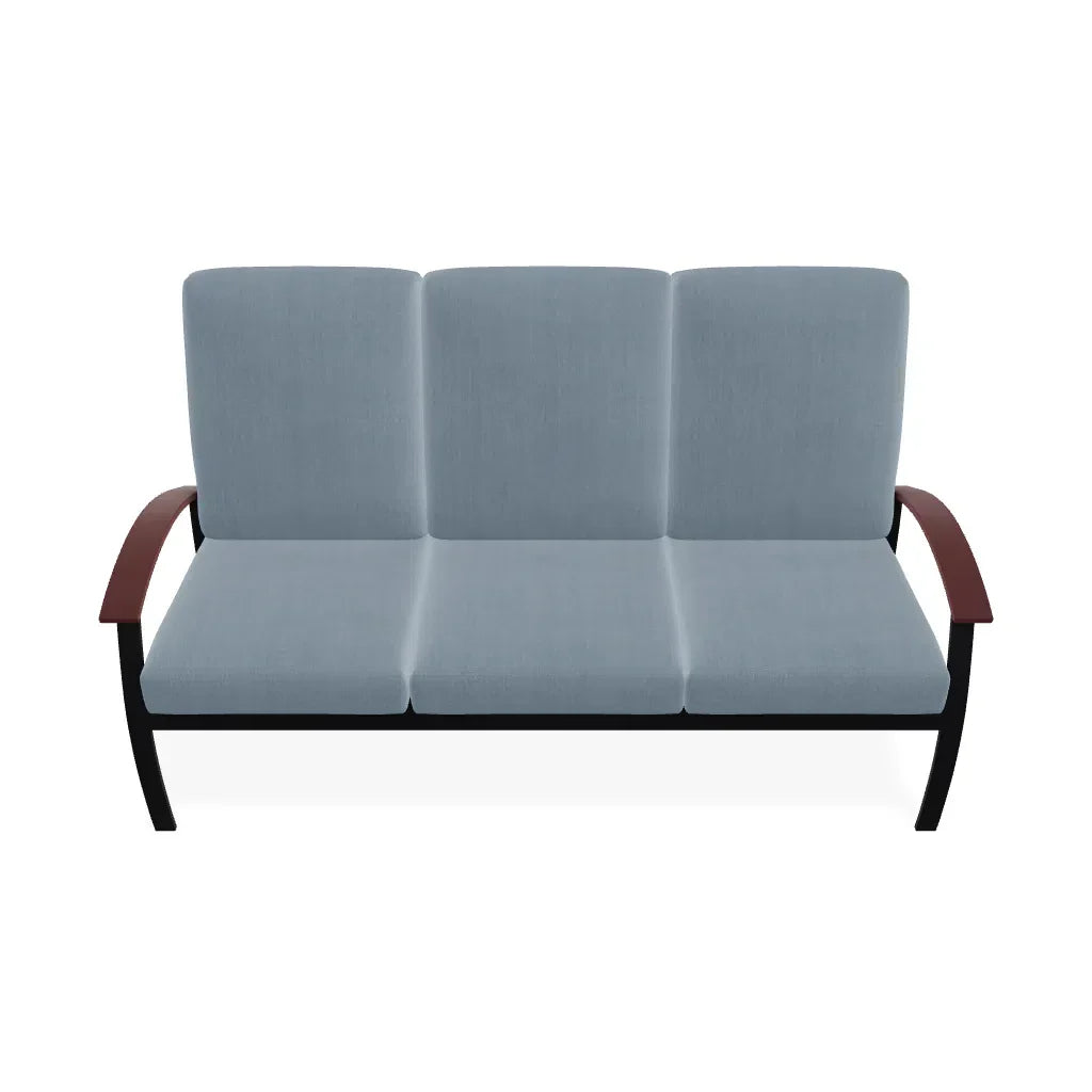 Belle Isle Cushion Three-Seat Sofa With MGP Arms