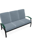 Belle Isle Cushion Three-Seat Sofa With MGP Arms