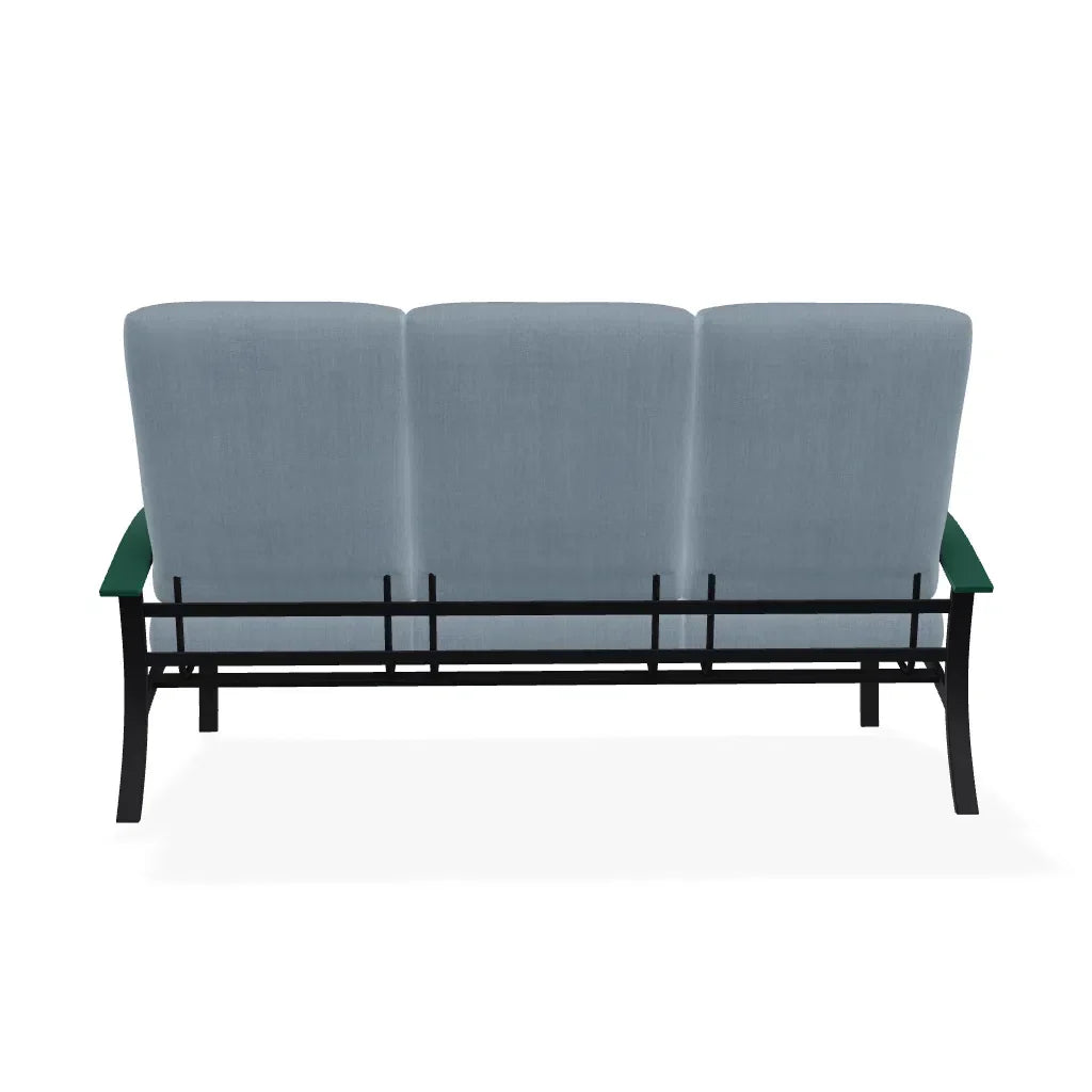 Belle Isle Cushion Three-Seat Sofa With MGP Arms