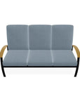 Belle Isle Cushion Three-Seat Sofa With Rustic Polymer Arms