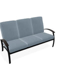 Belle Isle Cushion Three-Seat Sofa With Rustic Polymer Arms