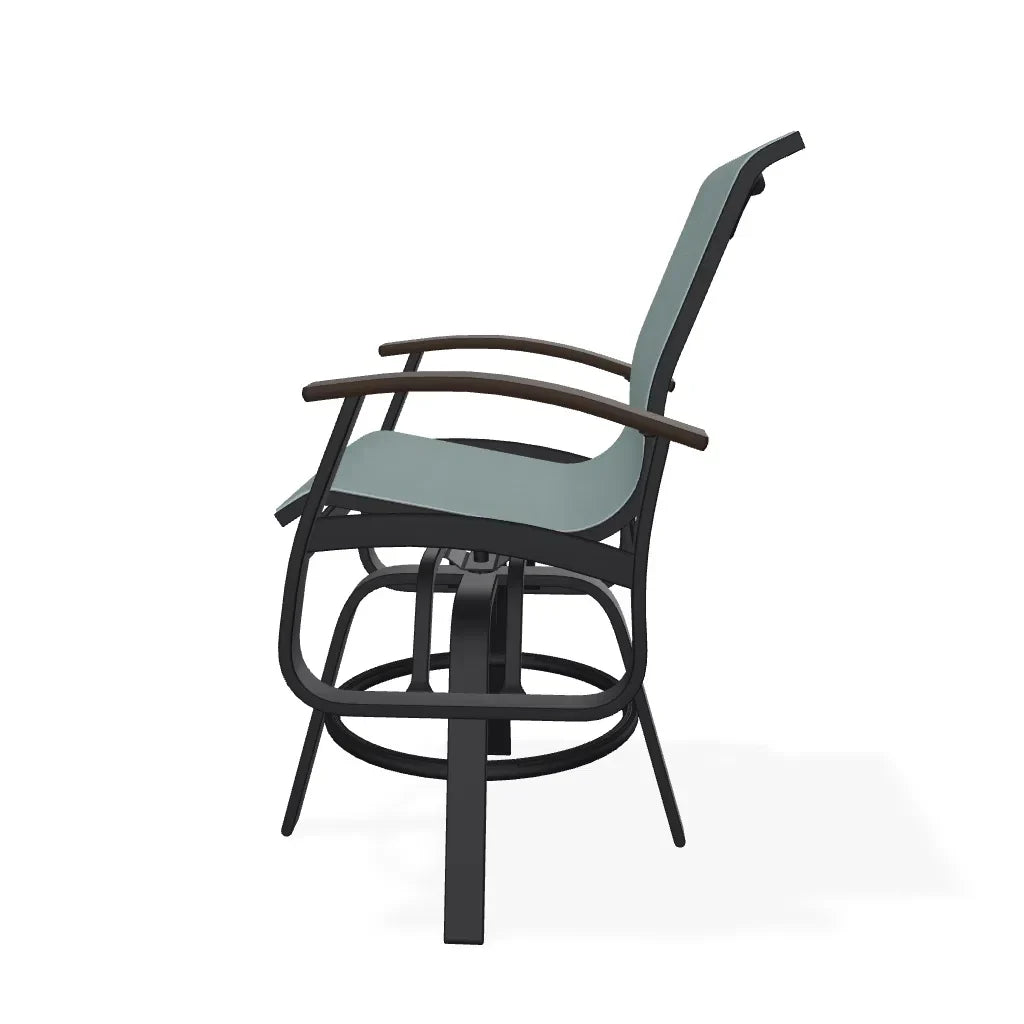 Belle Isle Hidden Motion Polymer Armed Chat Chair