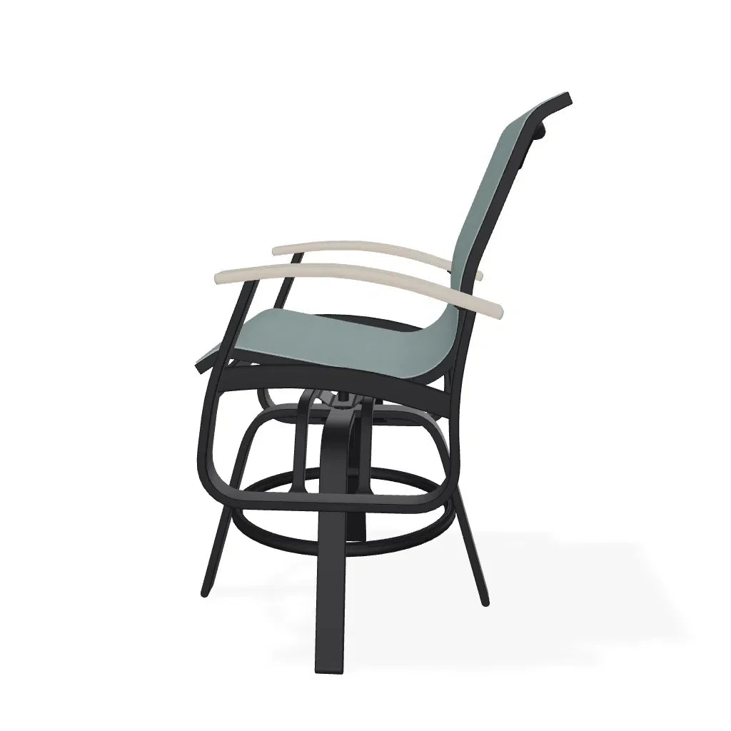 Belle Isle Hidden Motion Polymer Armed Chat Chair