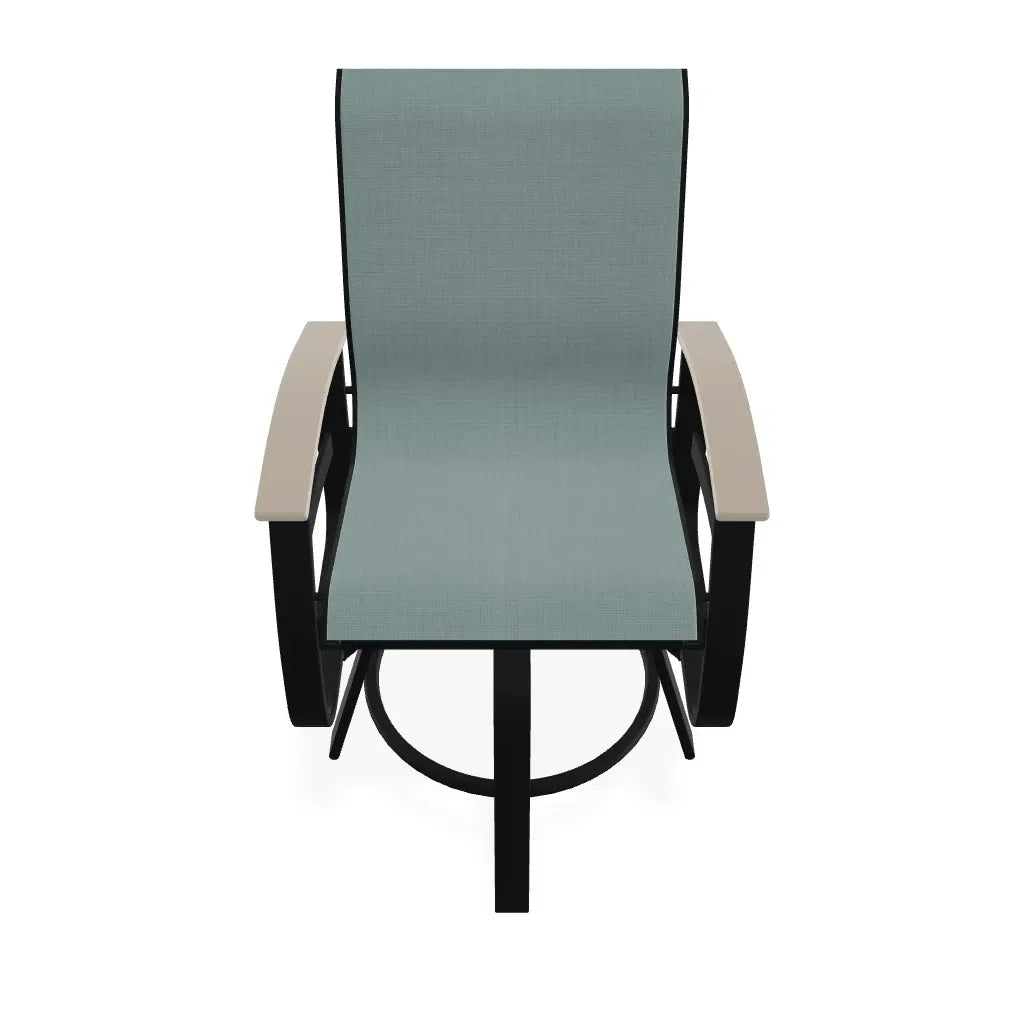 Belle Isle Hidden Motion Polymer Armed Chat Chair