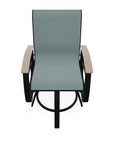 Belle Isle Hidden Motion Polymer Armed Chat Chair