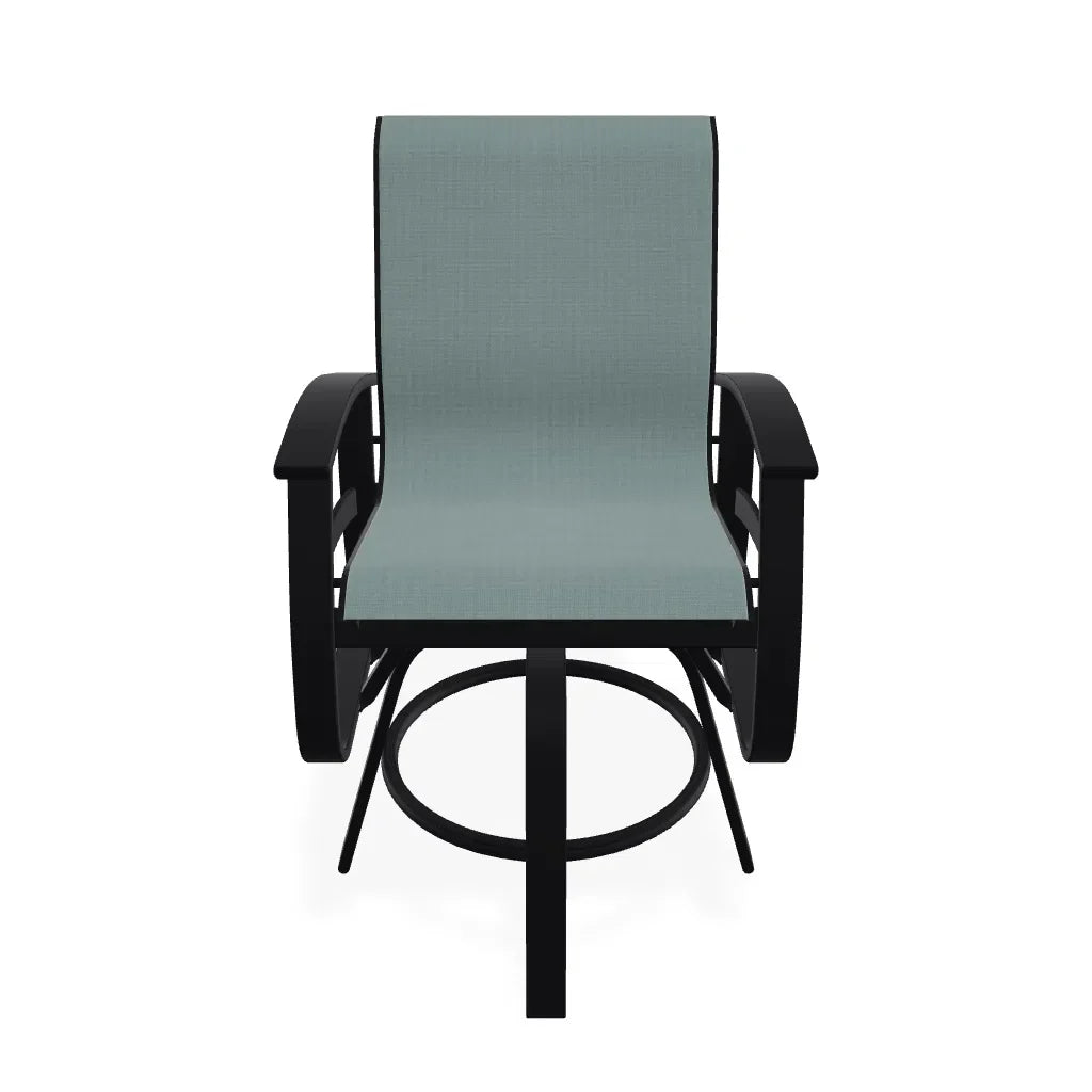 Belle Isle Hidden Motion Polymer Armed Chat Chair