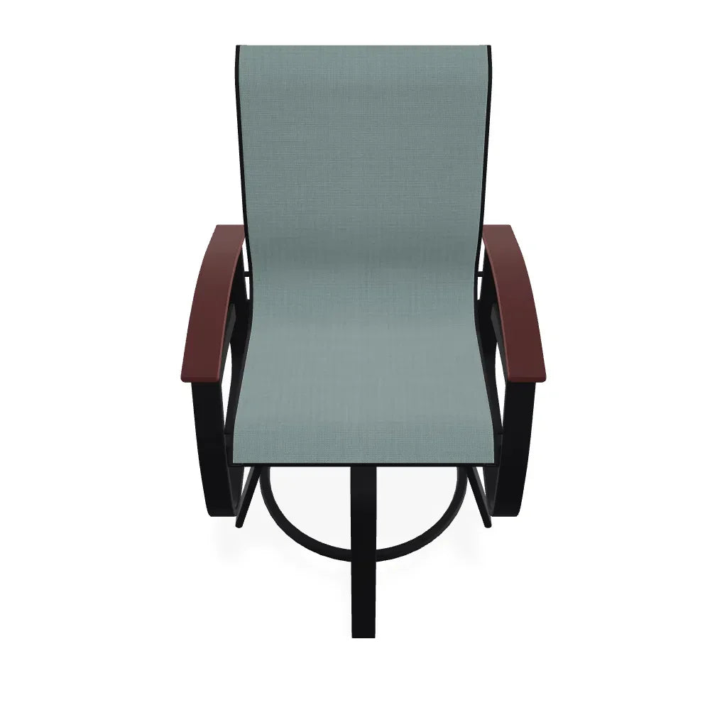 Belle Isle Hidden Motion Polymer Armed Chat Chair