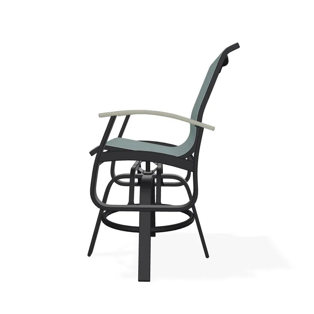 Belle Isle Hidden Motion Polymer Armed Chat Chair