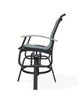 Belle Isle Hidden Motion Rustic Polymer Armed Chat Chair