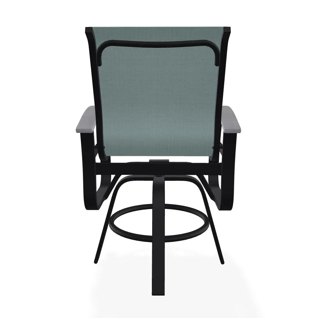 Belle Isle Sling Balcony Height Swivel MGP Arm Chair