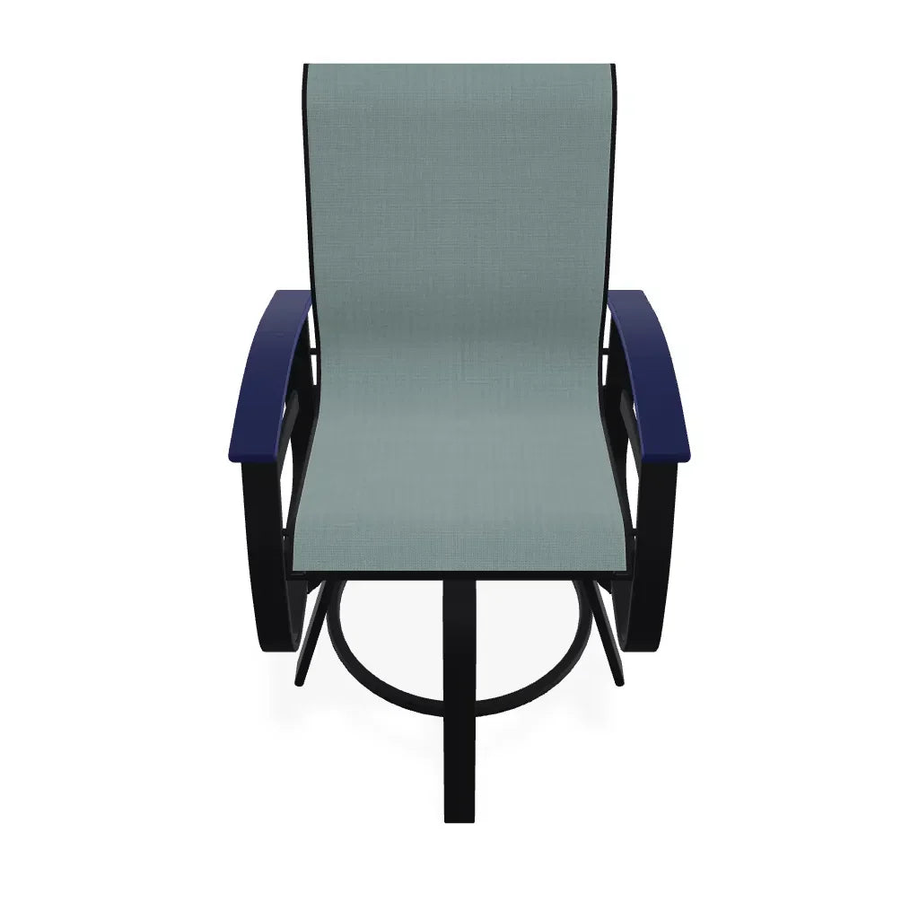 Belle Isle Hidden Motion Polymer Armed Chat Chair