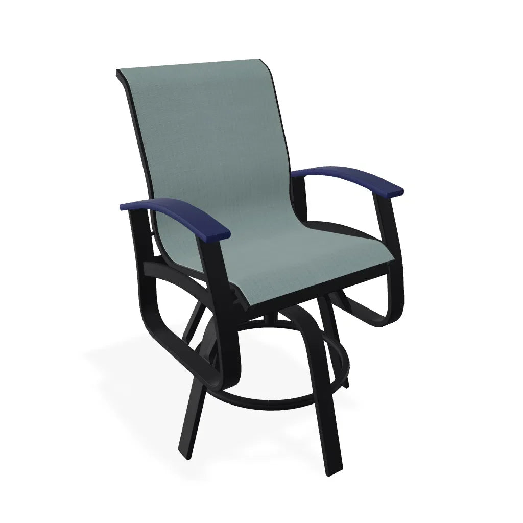 Belle Isle Hidden Motion Polymer Armed Chat Chair