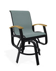 Belle Isle Sling Balcony Height Swivel MGP Arm Chair