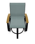 Belle Isle Sling Balcony Height Swivel MGP Arm Chair