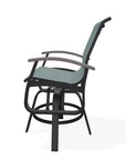 Belle Isle Sling Balcony Height Swivel MGP Arm Chair