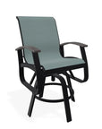 Belle Isle Sling Balcony Height Swivel MGP Arm Chair