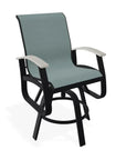 Belle Isle Sling Balcony Height Swivel MGP Arm Chair