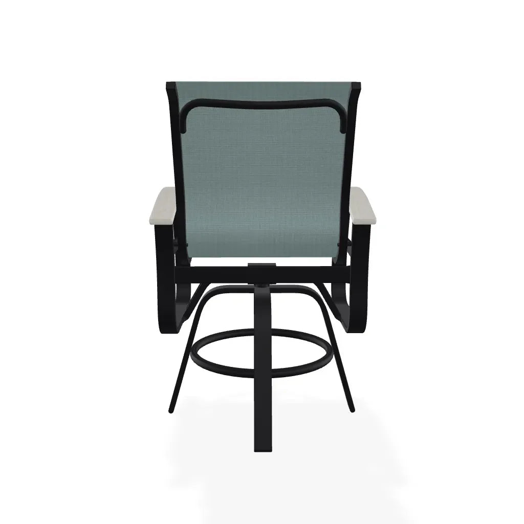 Belle Isle Sling Balcony Height Swivel MGP Arm Chair