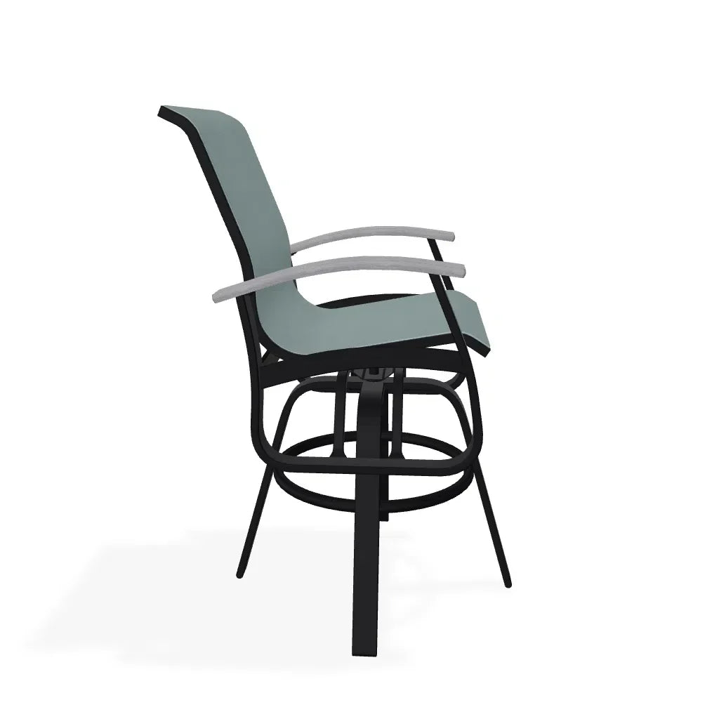 Belle Isle Sling Bar Height Swivel MGP Arm Chair