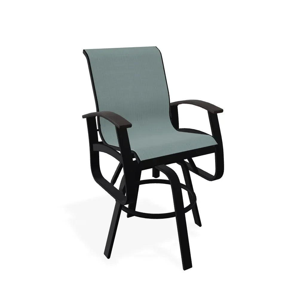 Belle Isle Sling Bar Height Swivel MGP Arm Chair