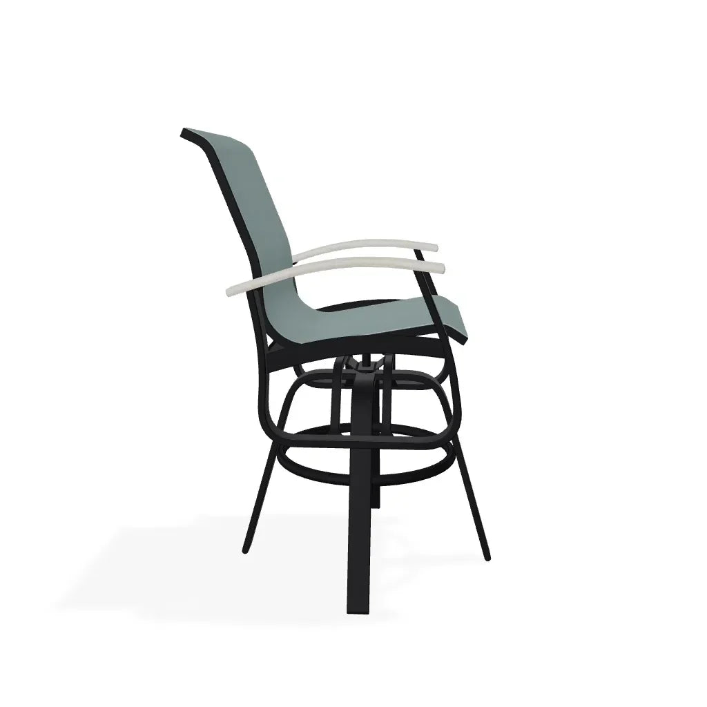 Belle Isle Sling Bar Height Swivel MGP Arm Chair