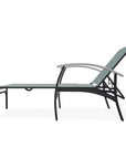 Belle Isle Sling Lay-Flat Polymer Rustic Arms Chaise