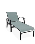 Belle Isle Sling Lay-Flat Polymer Rustic Arms Chaise