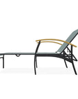 Belle Isle Sling Lay-Flat Polymer Rustic Arms Chaise