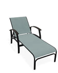 Belle Isle Sling Lay-Flat Polymer Rustic Arms Chaise