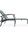 Belle Isle Sling Lay-Flat Polymer Rustic Arms Chaise