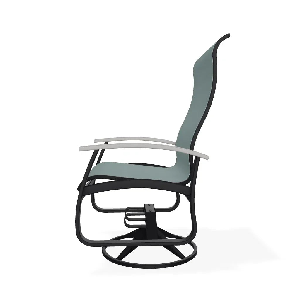 Belle Isle Swivel Rocker with Rustic Polymer Arms