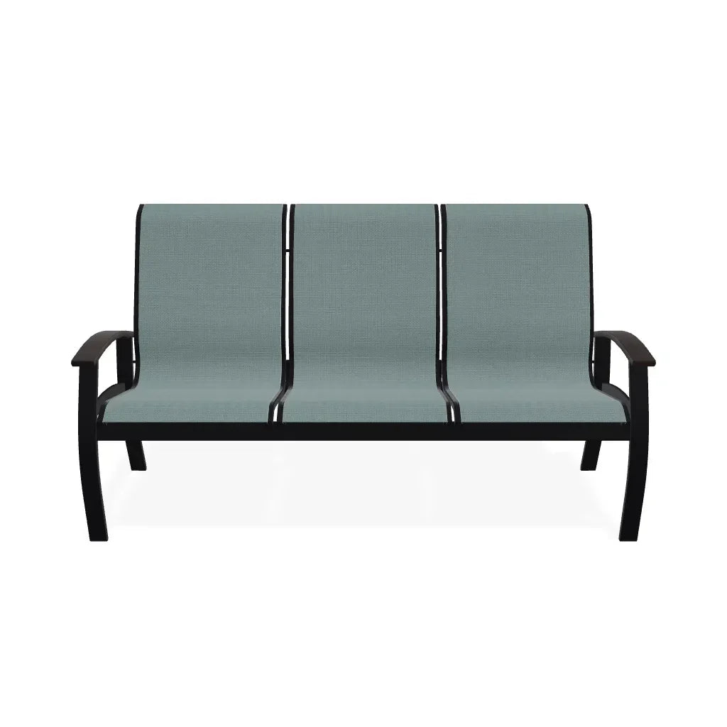 Belle Isle Sling Marine Grade Polymer Arms 3-Seat Sofa