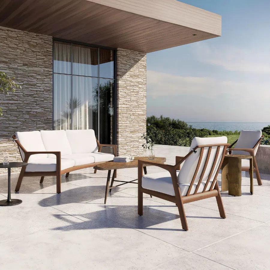 Castelle Berkeley Outdoor Couch Set With Table Set