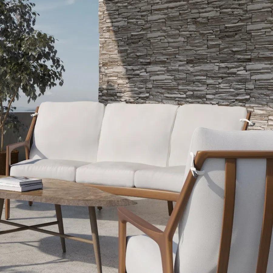 Castelle Berkeley Outdoor Couch Set With Table Set