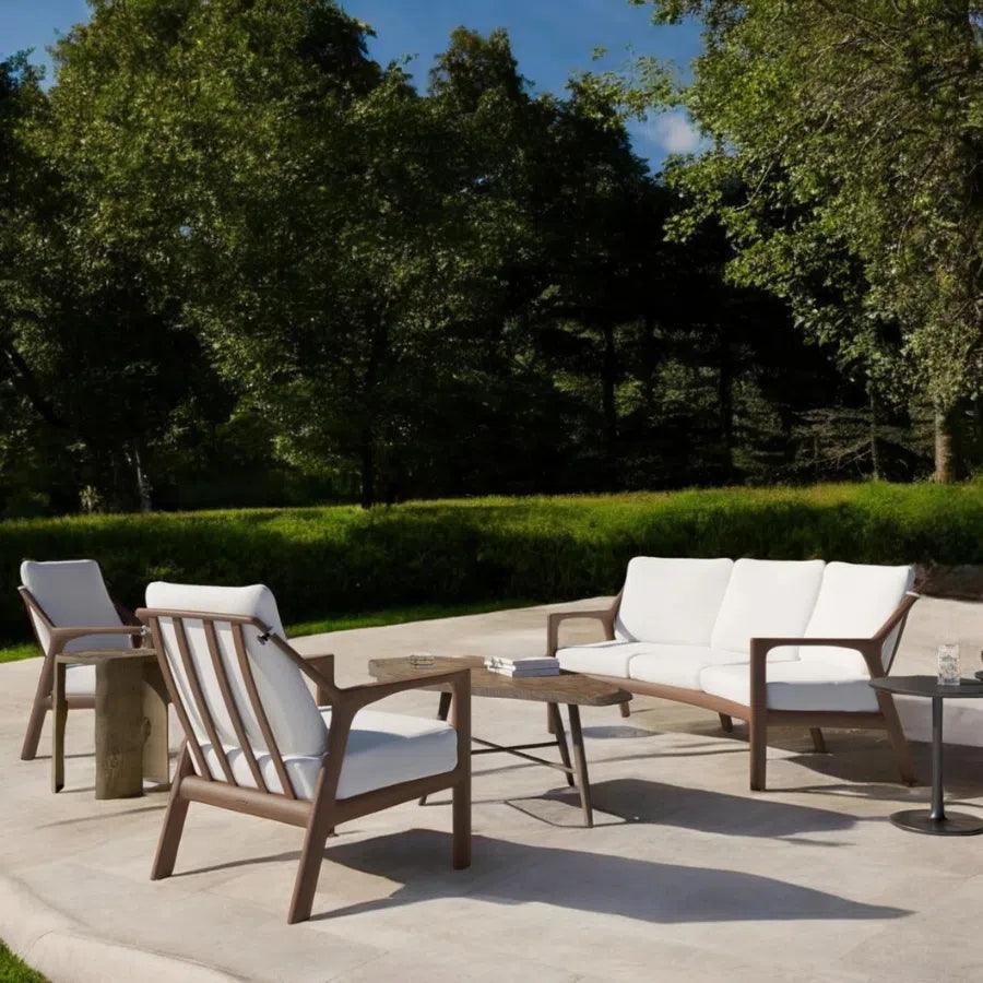 Castelle Berkeley Outdoor Couch Set With Table Set
