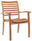 HiTeak Birmingham Stacking Teak Outdoor Dining Armchair 4PC