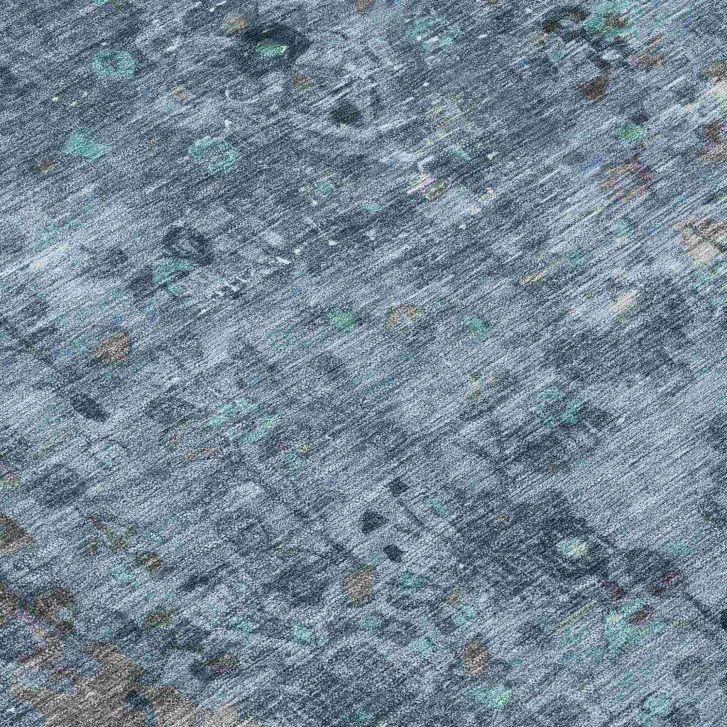 LOOMLAN Rugs Blazura Blue Washable Indoor-Outdoor Rug