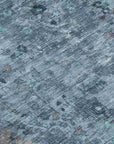 LOOMLAN Rugs Blazura Blue Washable Indoor-Outdoor Rug