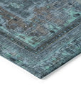 LOOMLAN Rugs Blazura Blue Washable Indoor-Outdoor Rug