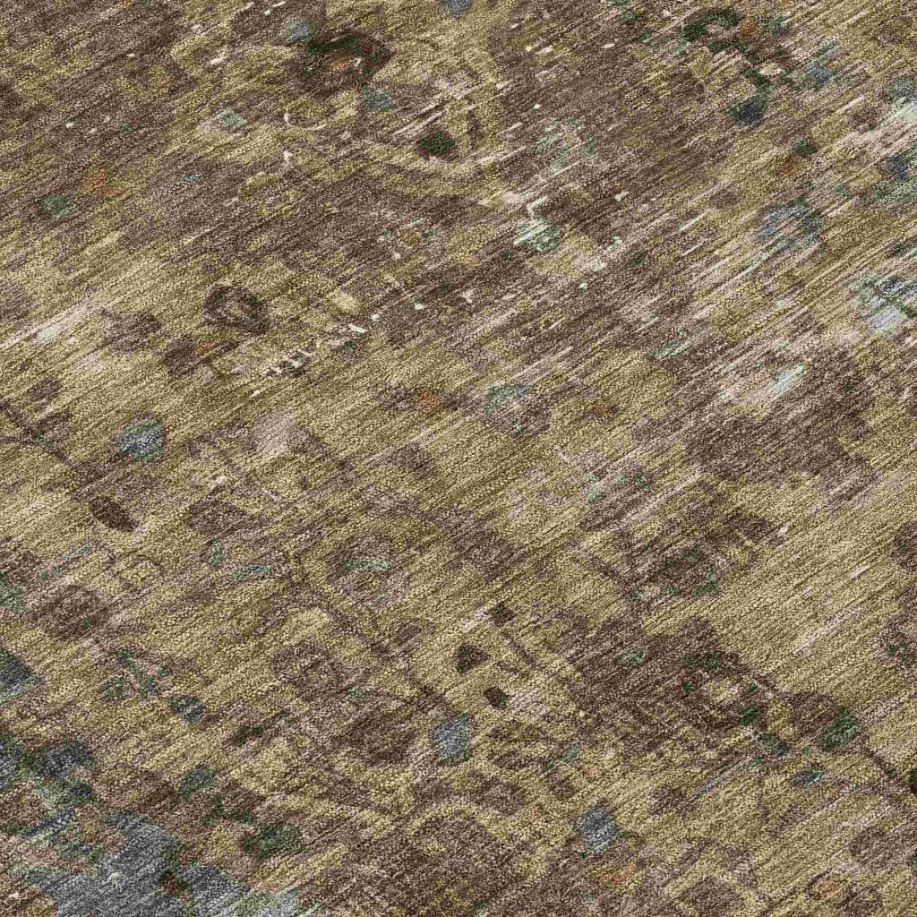 LOOMLAN Rugs Blazura Brown Washable Indoor-Outdoor Rug