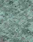 LOOMLAN Rugs Blazura Teal Washable Indoor-Outdoor Rug