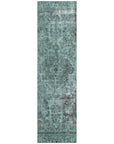 LOOMLAN Rugs Blazura Teal Washable Indoor-Outdoor Rug