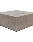 Bloc Concrete Square Outdoor Coffee Table-Outdoor Coffee Tables-Urbia-Dark Grey-40" W-LOOMLAN