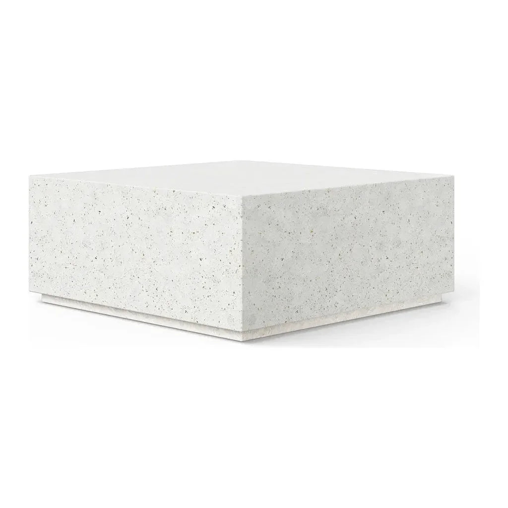 Bloc Concrete Square Outdoor Coffee Table-Outdoor Coffee Tables-Urbia-Ivory Terrazzo-48&quot; W-LOOMLAN