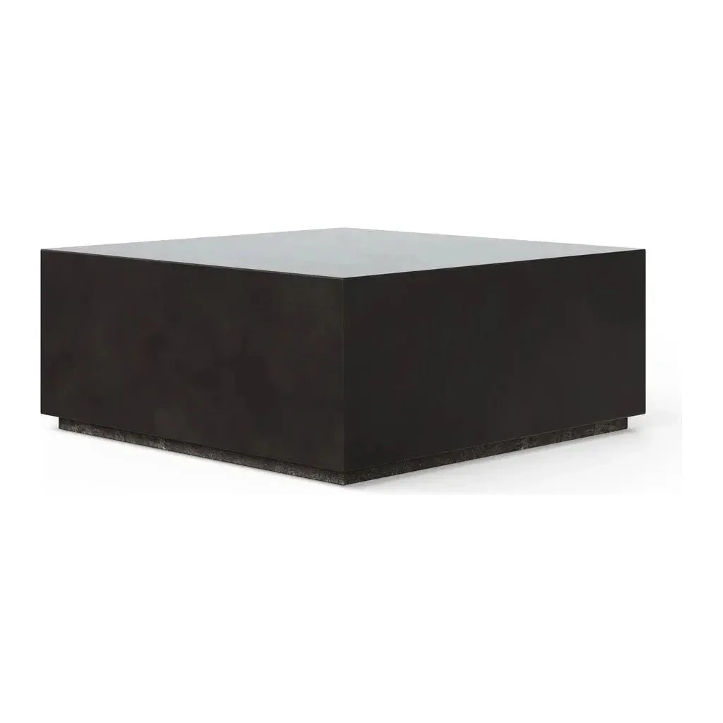 Bloc Concrete Square Outdoor Coffee Table-Outdoor Coffee Tables-Urbia-Lava-48&quot; W-LOOMLAN
