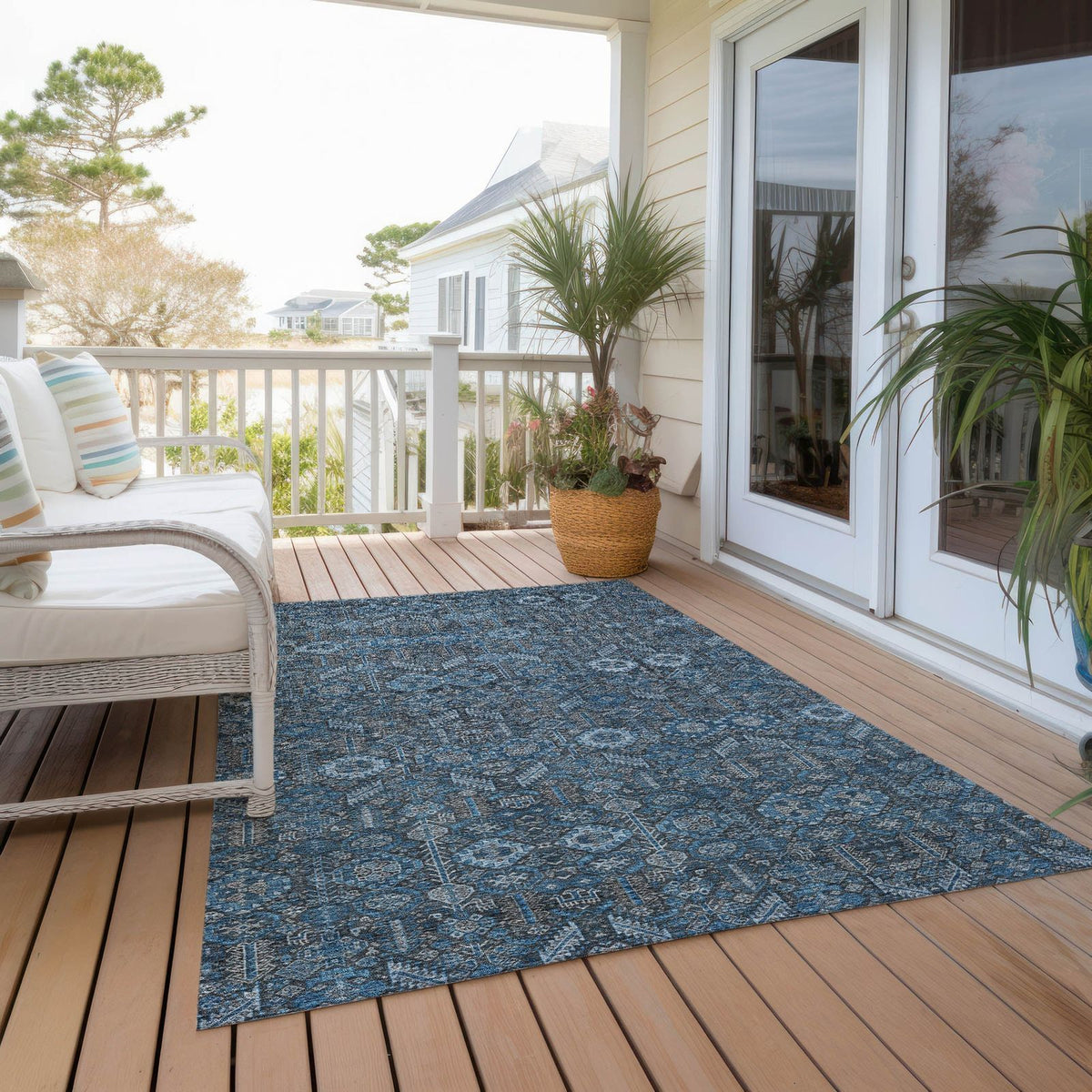 Addison Rugs Bohemian Blue Washable Indoor-Outdoor Rug